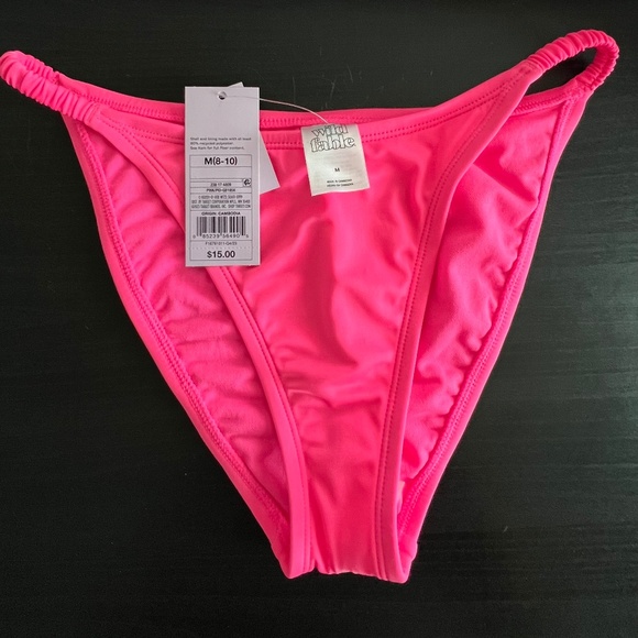 Hot Pink Swim Bottoms - Picture 2 of 2